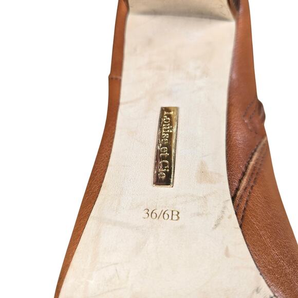 Louise et Cie Warren Boots Vince Camuto Brown Leather 3" Heeled Size 6 B - Picture 10 of 11